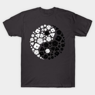 Dice Ying Yang Funny Design for Gamers Men Women and Kids T-Shirt